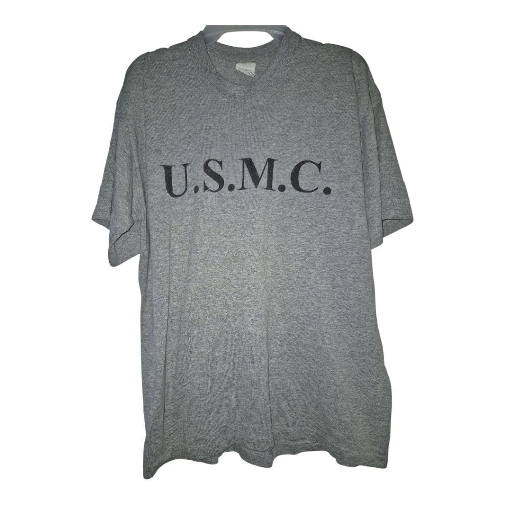 VINTAGE US Marine Corps T-Shirt 80s L See Meausrements